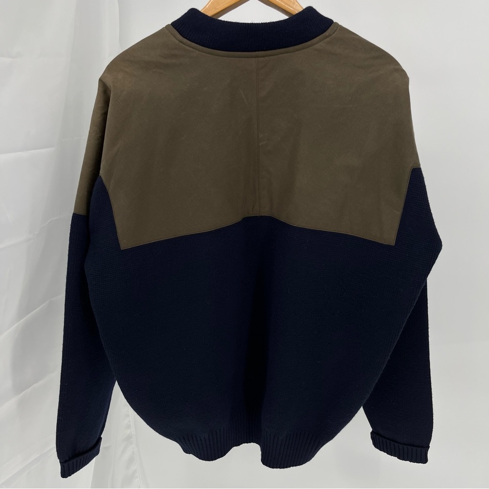 Filson Vintage Henley Guide Sweater Size XXL Green Wool Wax Shoulders Shooting - Picture 6 of 8